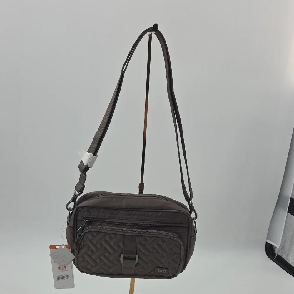 Lug Carousel Quilted Messenger Bag in Walnut NWT